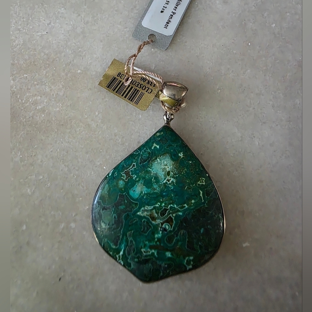 Starborn Sterling silver and Chrysocolla pendant